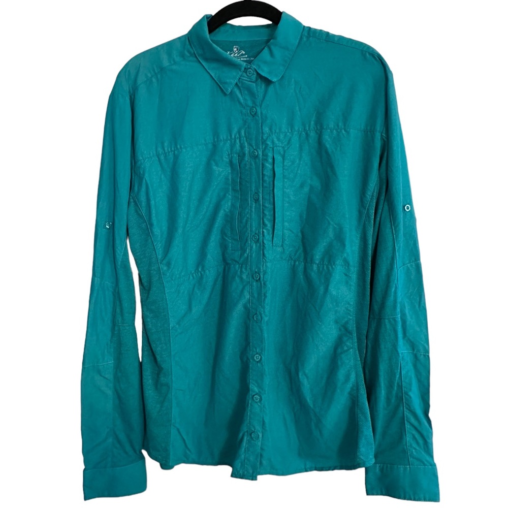 Kuhl Hybrid Shirt Long Sleeve Teal Size Womens Large